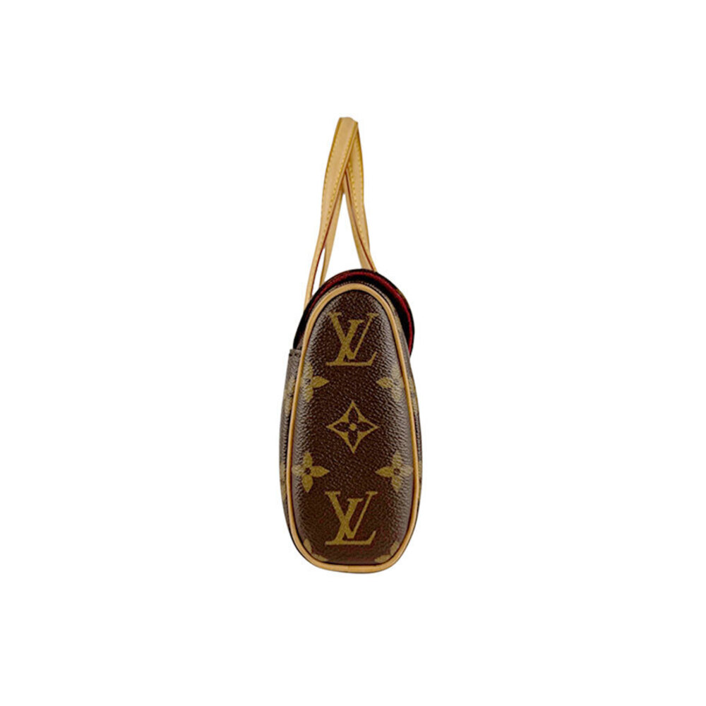 Louis Vuitton Sonatine Monogram Handbag Canvas Brown